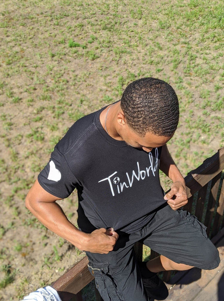 Tinworld | T Shirt | Durable | Stylish | Streetwear | Trending | Earth | Love | Tinman | Tingang | Peace | Unity | World | Color | Custom | Customizable | Create | Heart |